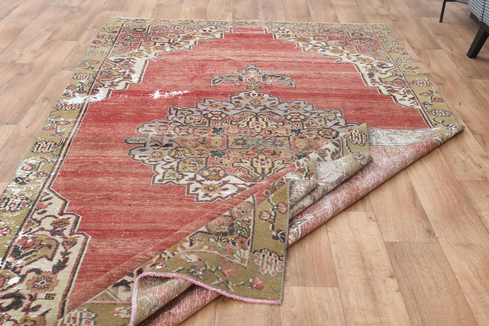 5'6x10'4 ft, LUXURY PINK RUG - 9