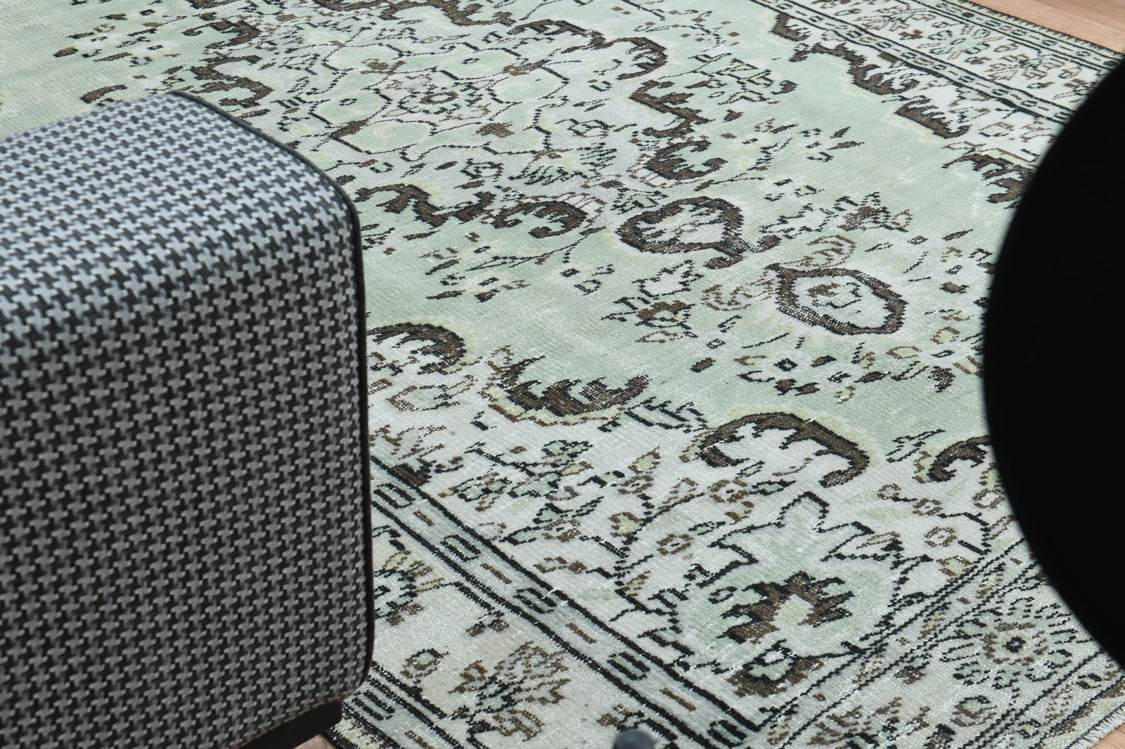 .9x8.8 ft, Turkish Rug, Green Beige Brown - 4