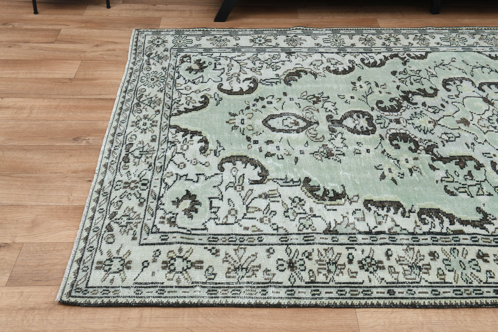 .9x8.8 ft, Turkish Rug, Green Beige Brown - 5