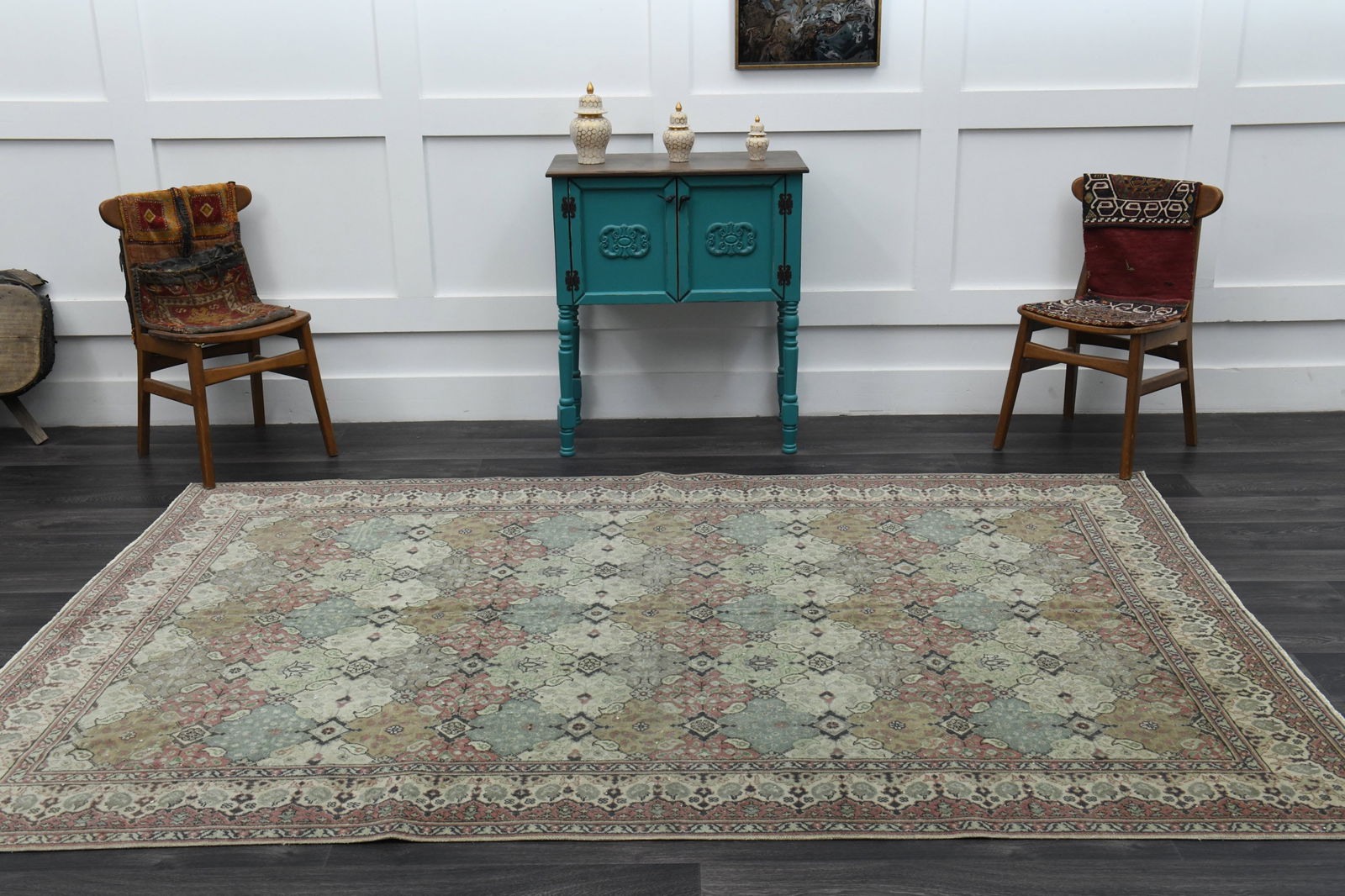 6.3x9.4 ft, TURKISH Rug, VINTAGE - 3