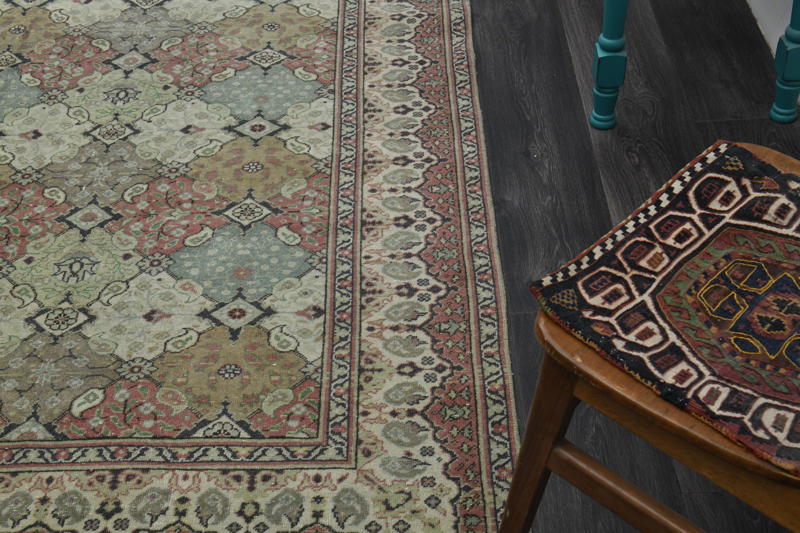 6.3x9.4 ft, TURKISH Rug, VINTAGE - 5