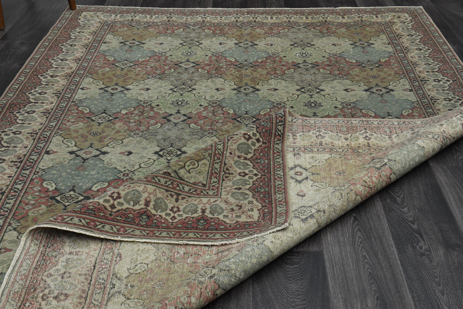 6.3x9.4 ft, TURKISH Rug, VINTAGE - 9