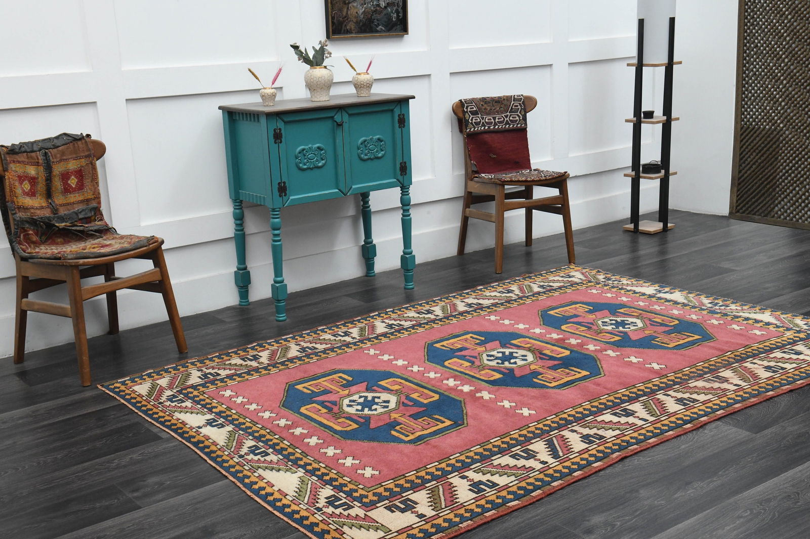 6x8 ft TURKISH Rug, VINTAGE - 3