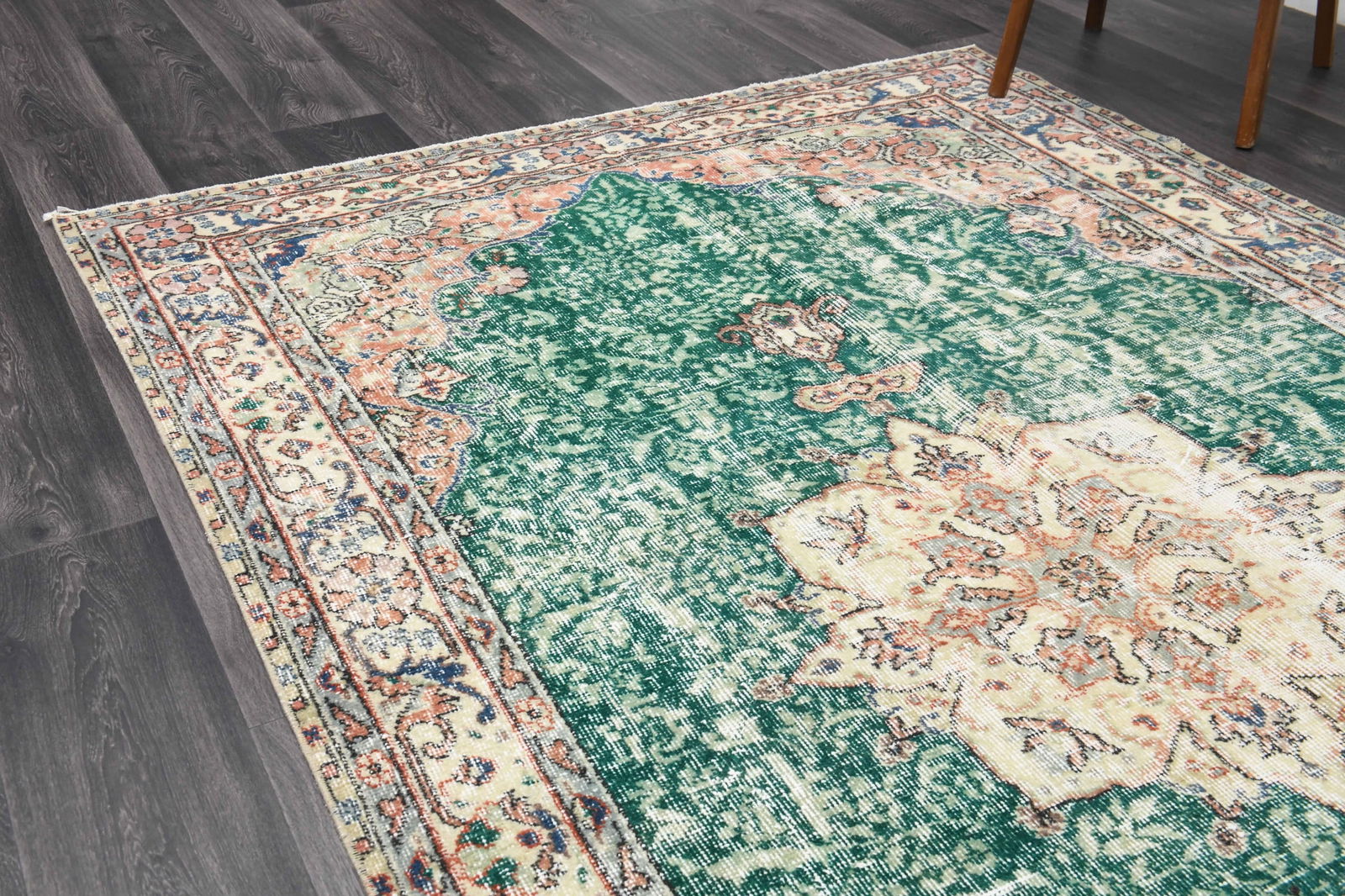 5.9.x9.2 ft, TURKISH Rug, Oushak - 3