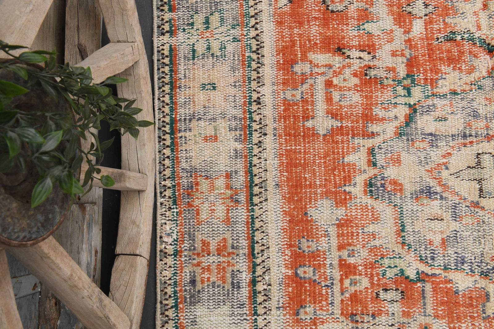 4x7.2 Turkish Rug, Pink Vintage Neutral Turkish - 2