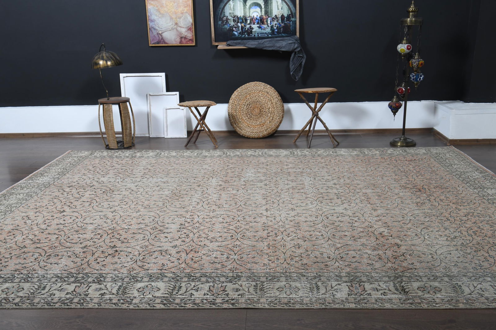 5.1x7.4 Vintage Turkish Rug - 9