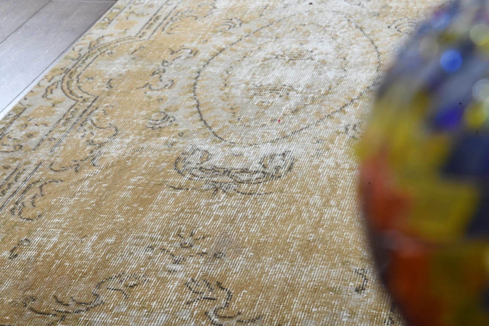 6'8x10'3 ft, ORANGE TURKISH RUG - 7