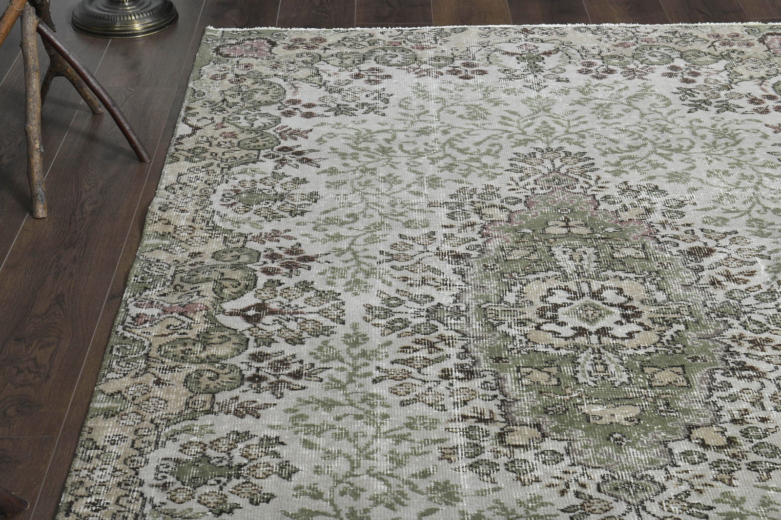 3'7x6'6 ft, ORANGE BEIGE RUG - 6