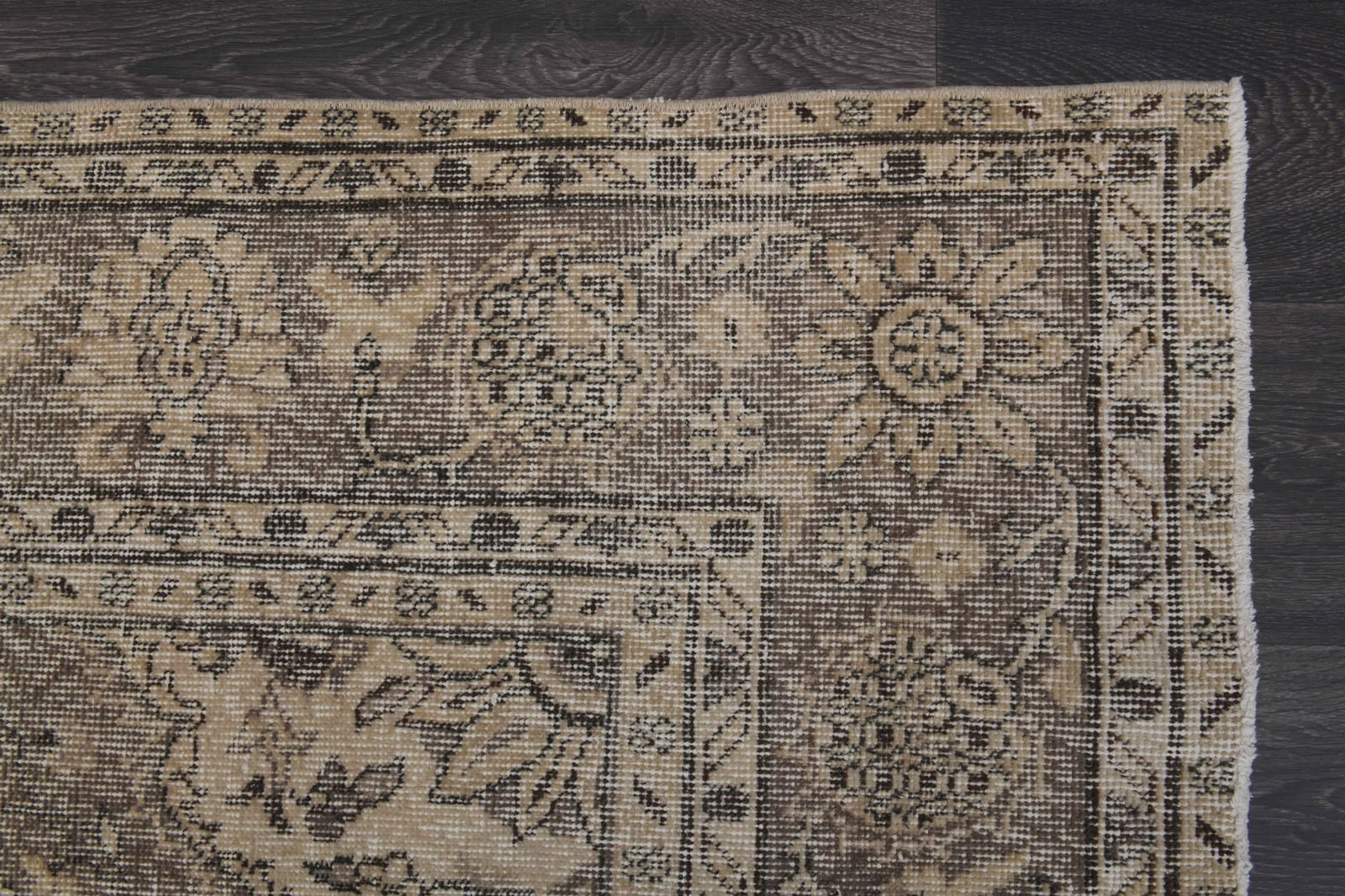 5.7x9.5 ft, RED TURKISH RUG, Vintage Oushak - 7