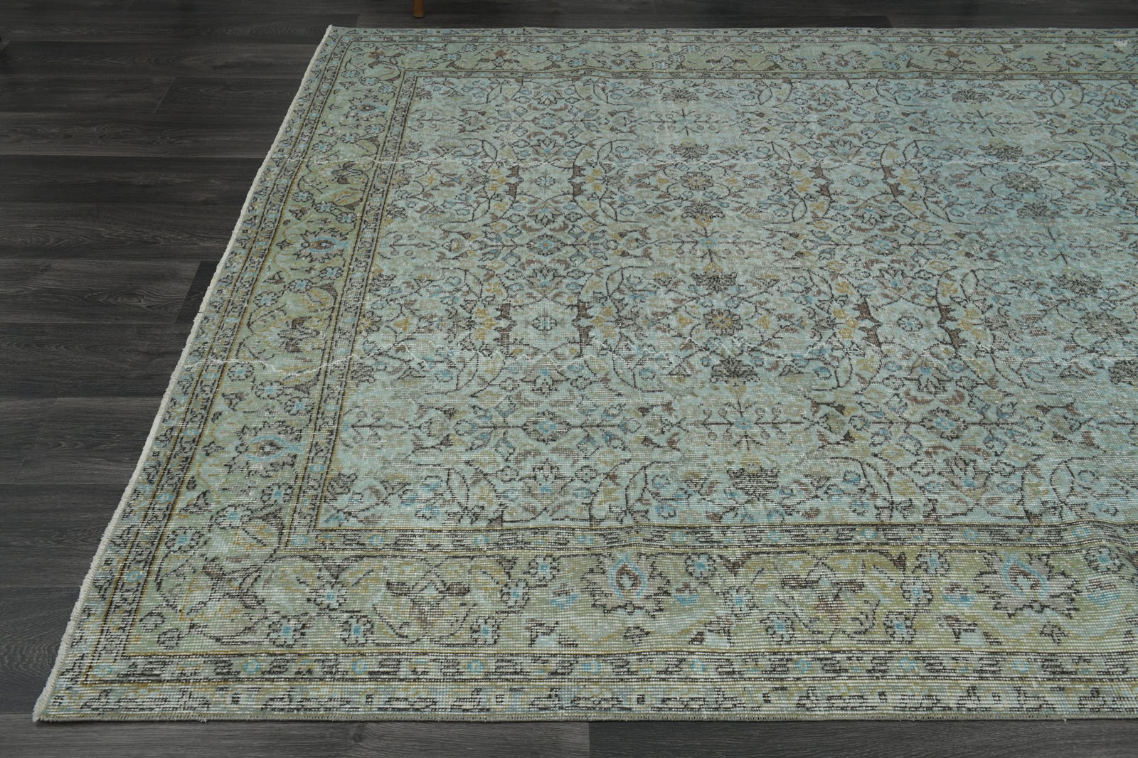 6x8 Orange Green TURKISH Rug - 4