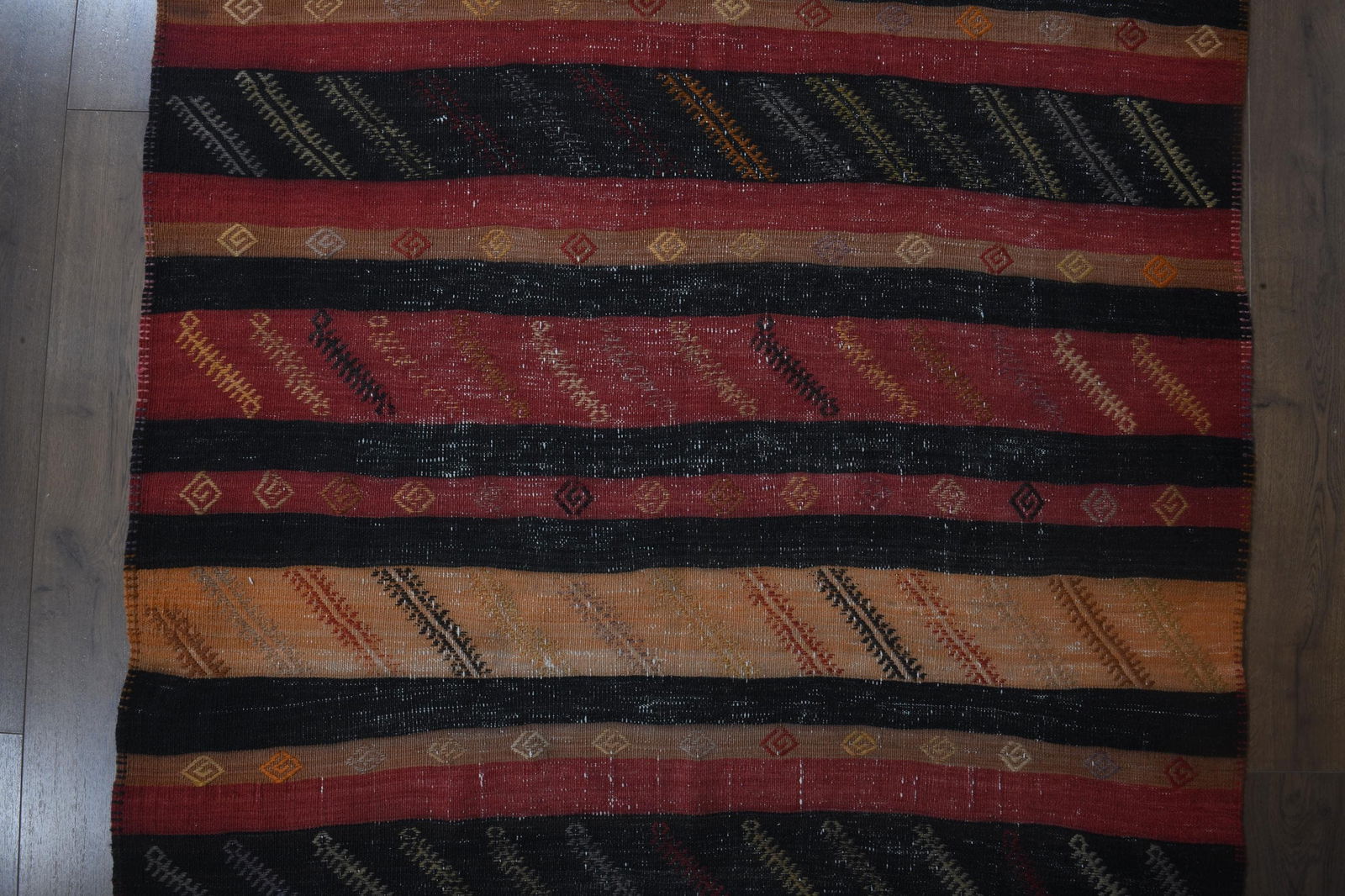 5x14 ft colorful kilim rug, turkish runner - 3