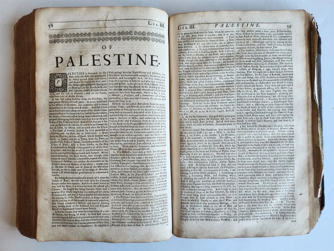 1677 COSMOGRAPHIE by PETER HEYLIN in ENGLISH antique rare ILLUSTRATED w/ MAPS - 11