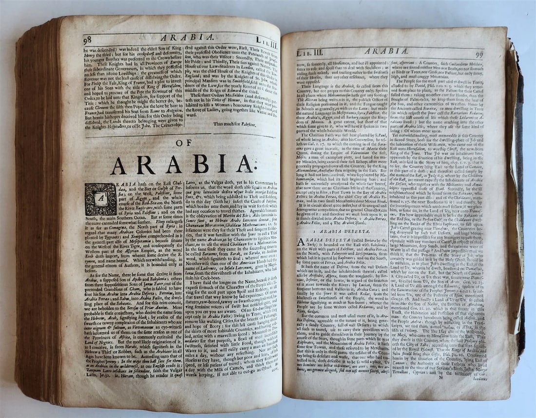 1677 COSMOGRAPHIE by PETER HEYLIN in ENGLISH antique rare ILLUSTRATED w/ MAPS - 12