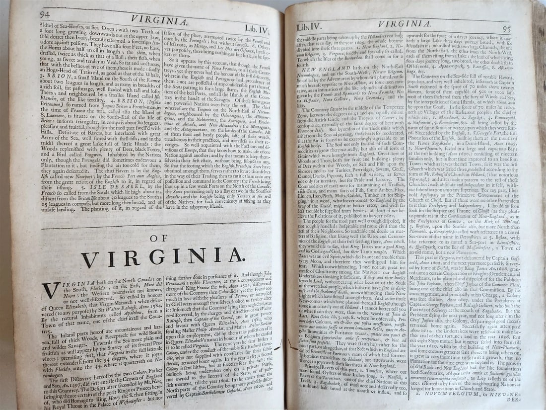 1677 COSMOGRAPHIE by PETER HEYLIN in ENGLISH antique rare ILLUSTRATED w/ MAPS - 18