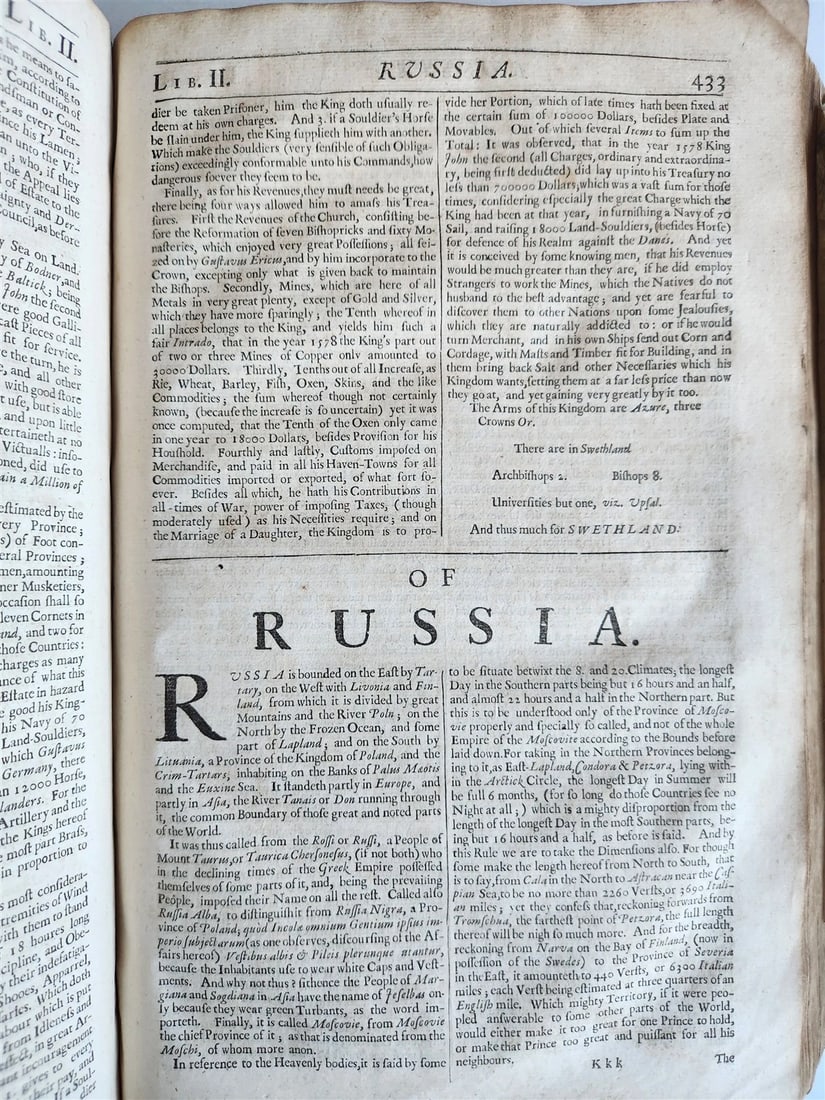 1677 COSMOGRAPHIE by PETER HEYLIN in ENGLISH antique rare ILLUSTRATED w/ MAPS - 9