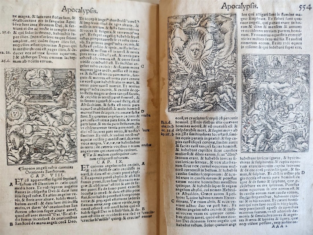 1542 BIBLE in LATIN antique rare BEAUTIFULLY ILLUSTRATED - 16