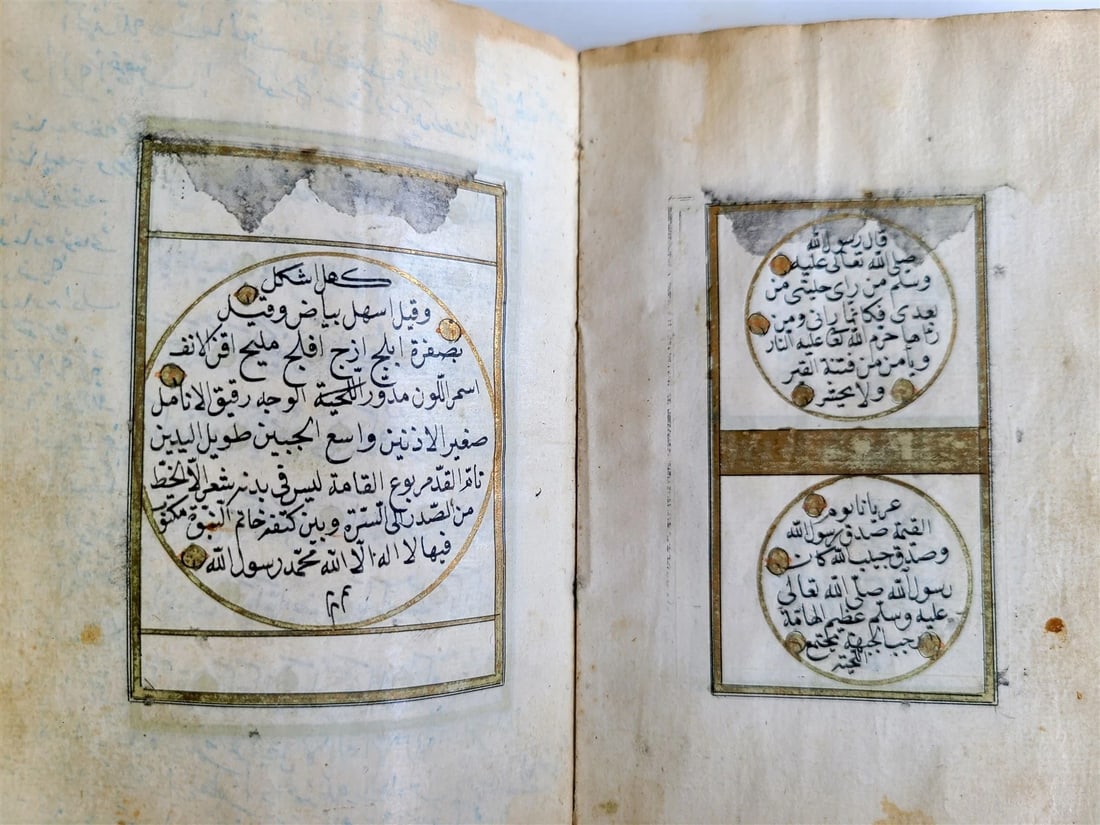 19th CENTURY MANUSCRIPT KORAN in OTTOMAN TURKISH LANGUAGE antique ILLUMINATED - 13