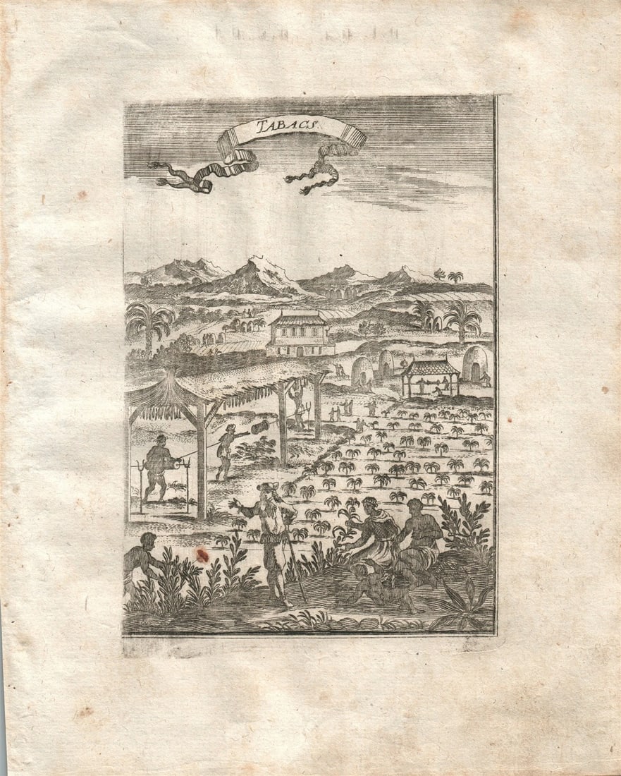 1719 TABACS plate from Beschreibung Des gantzen Welt-Kreises (1 of 2)