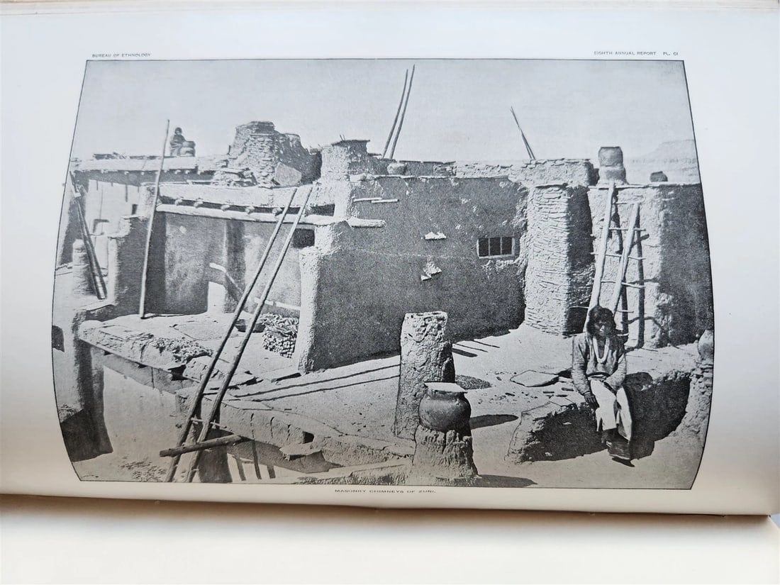 1886-1887 REPORT of AMERICAN BUREAU of ETHNOLOGY by J.POWELL antique ILLUSTRATED - 11
