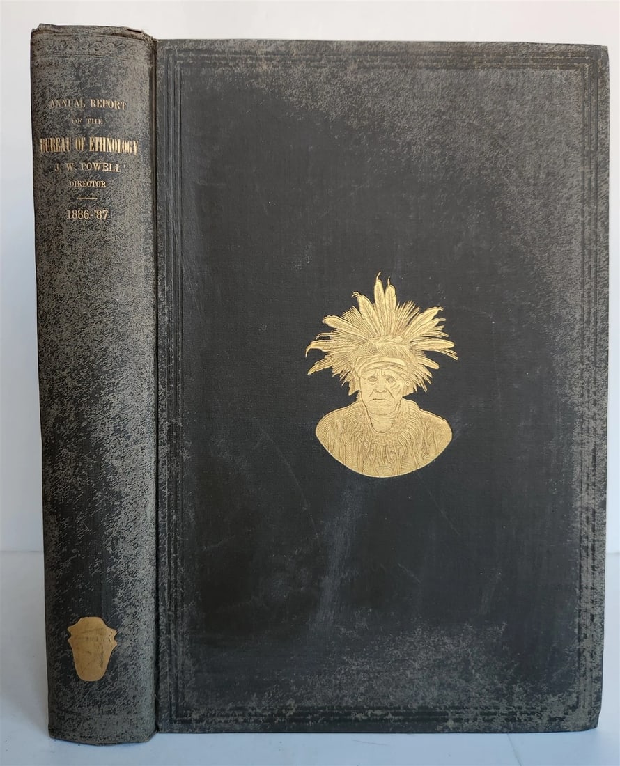 1886-1887 REPORT of AMERICAN BUREAU of ETHNOLOGY by J.POWELL antique ILLUSTRATED - 2