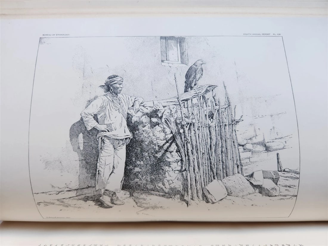 1886-1887 REPORT of AMERICAN BUREAU of ETHNOLOGY by J.POWELL antique ILLUSTRATED - 8
