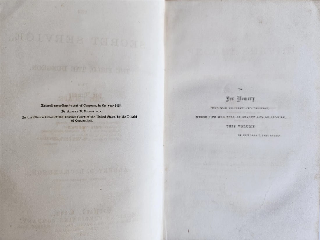 1865 SECRET SERVICE THE FIELD DUNGEON & ESCAPE antique CIVIL WAR ERA Americana - 12