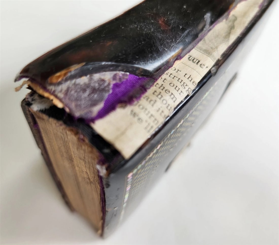 1865 TORTOISESHELL BINDING COMMON PRAYER BOOK & PSALMS in ENGLISH antique - 8