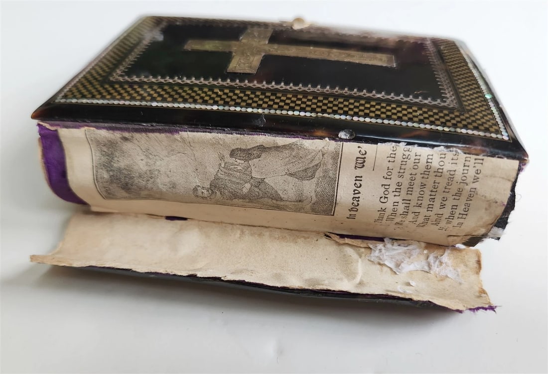 1865 TORTOISESHELL BINDING COMMON PRAYER BOOK & PSALMS in ENGLISH antique - 9