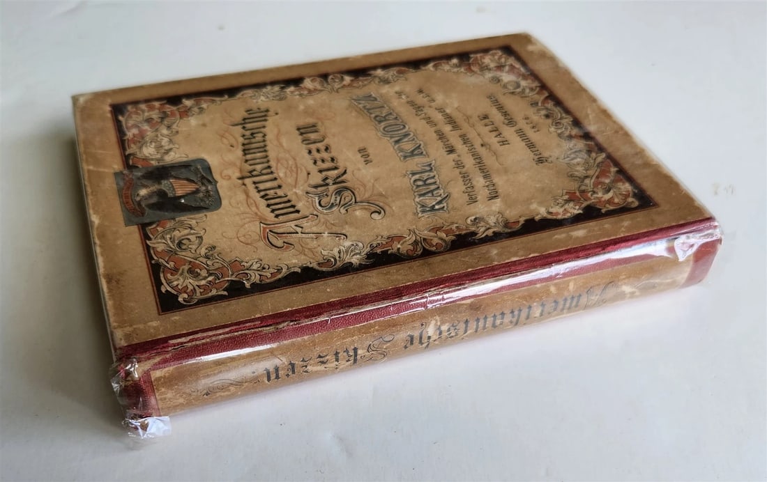 1876 AMERICAN SKETCHES in GERMAN by Karl Knortz AMERIKANISCHE SKIZZEN antique - 2