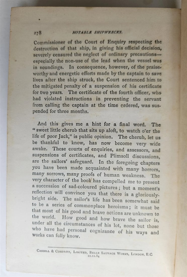 1910 NOTABLE SHIPWRECKS antique ILLUSTRATED - 6