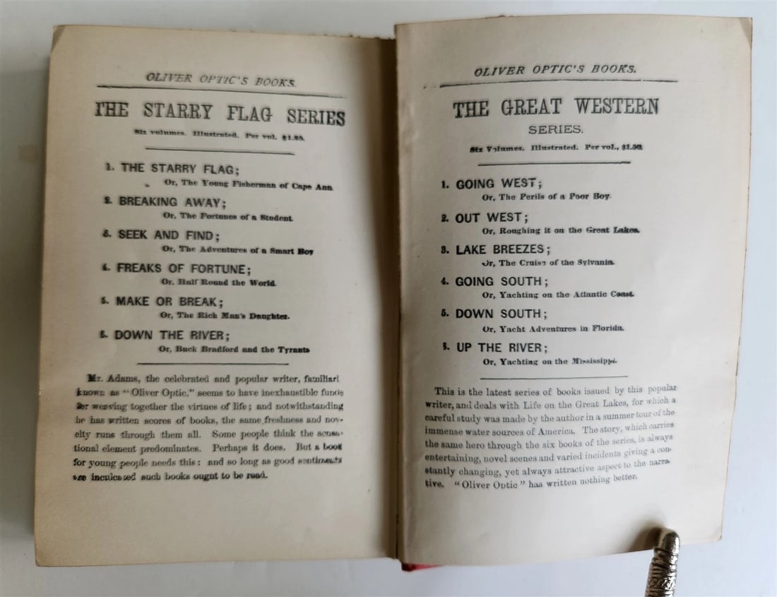 1895 ASIATIC BREEZES or STUDENTS ON THE WING by OLIVER OPTIC antique - 8
