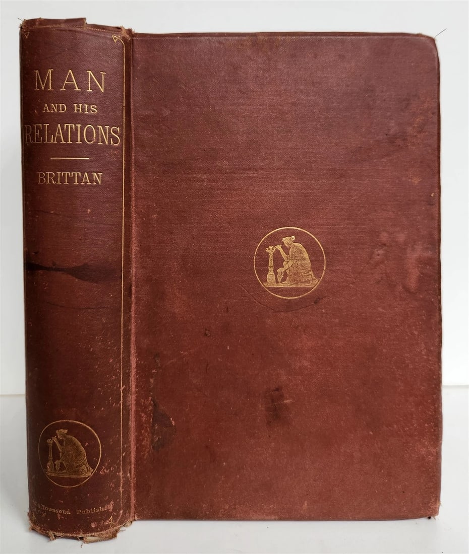1864 MAN & HIS RELATIONS ILLUSTRATING THE INFLUENCE OF MIND on the BODY antique - 2