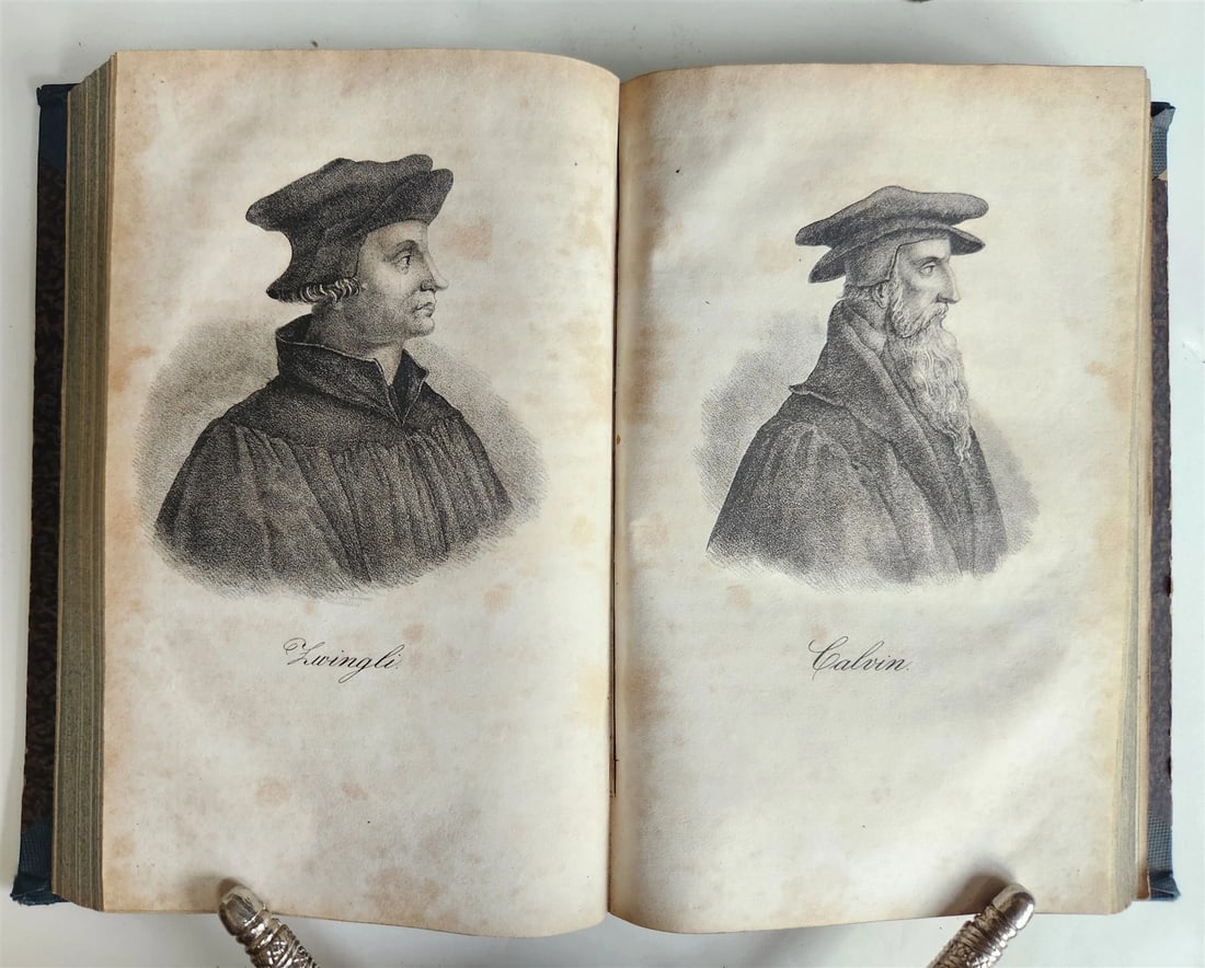 1838 GALLERY OF CHRISTIAN CHURCH REFORMERS in GERMAN antique 5 VOLS illustrated - 15