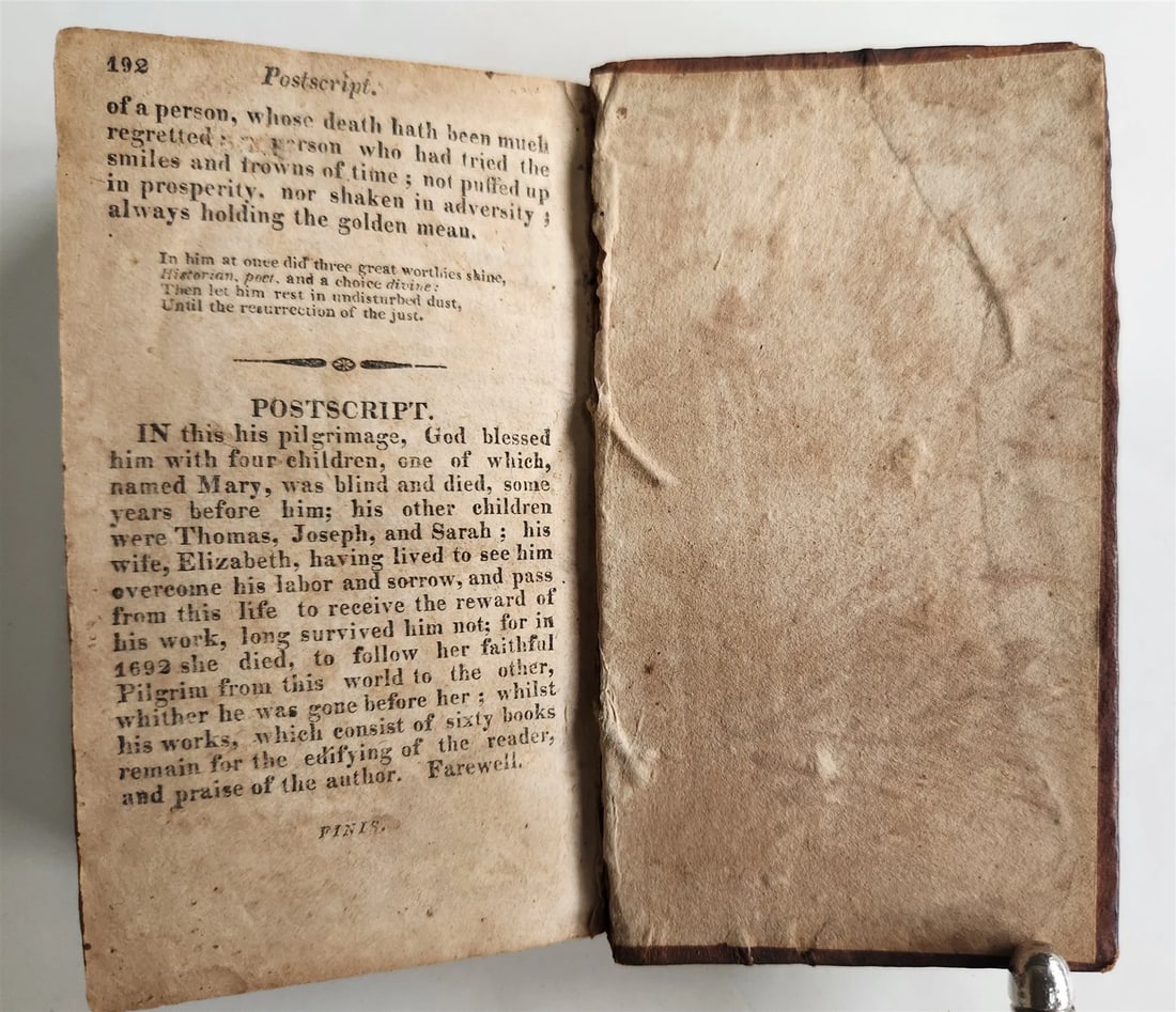 1814 FAITHFUL ACCOUNT of the LIFE of JOHN BUNYAN antique AMERICANA Exeter - 6