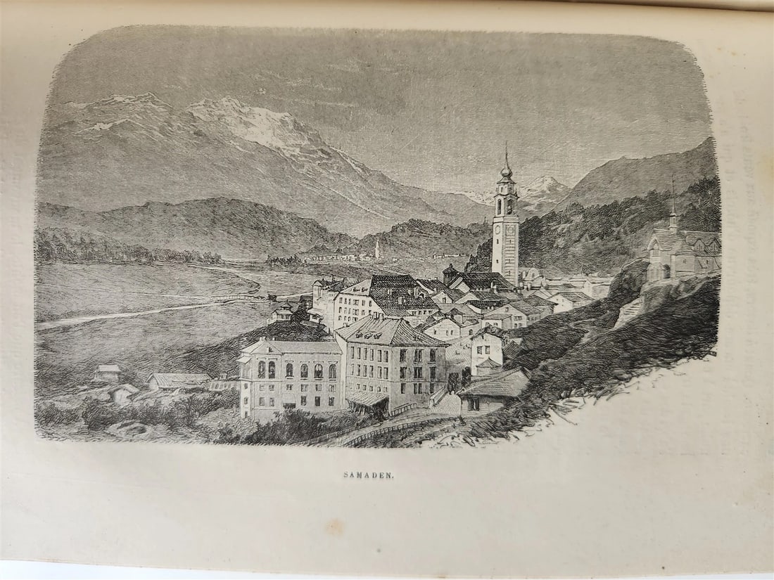 1883 PICTURESQUE SWITZERLAND antique ILLUSTRATED LA SUISSE PITTORESQUE - 12
