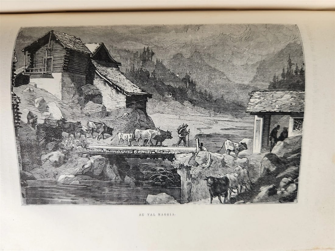 1883 PICTURESQUE SWITZERLAND antique ILLUSTRATED LA SUISSE PITTORESQUE - 13