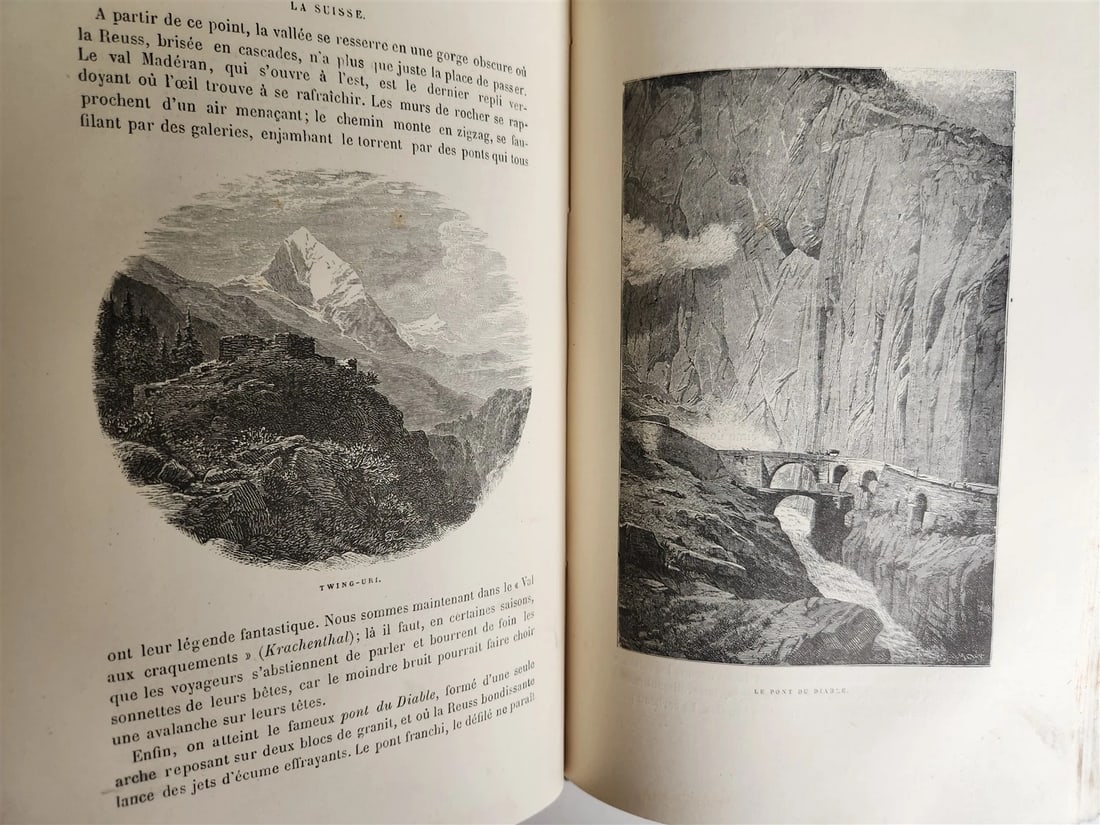 1883 PICTURESQUE SWITZERLAND antique ILLUSTRATED LA SUISSE PITTORESQUE - 15