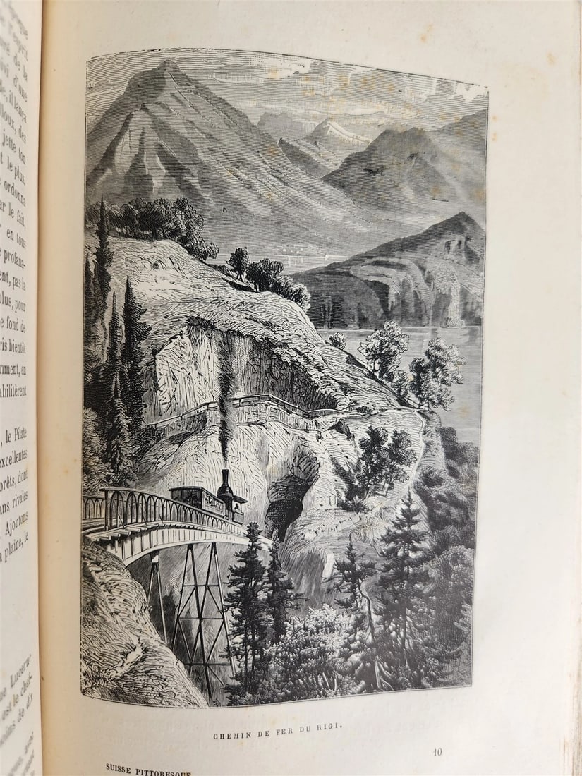 1883 PICTURESQUE SWITZERLAND antique ILLUSTRATED LA SUISSE PITTORESQUE - 17