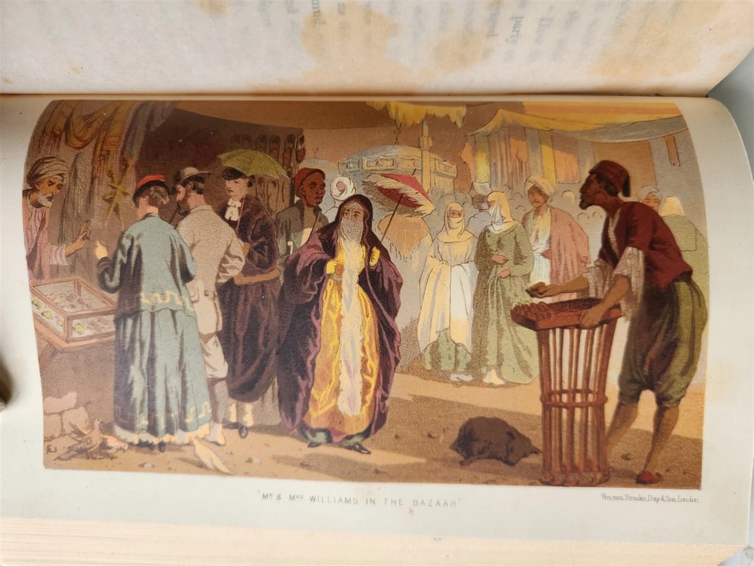 1869 diary in East during tour of Prince & Princess of Wales antique ILLUSTRATED - 10