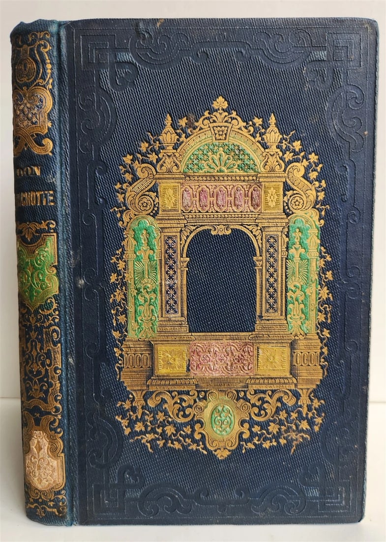 1852 LE DON QUICHOTTE de Cervantes by Paul Jouhanneaud antique ILLUSTRATED - 2
