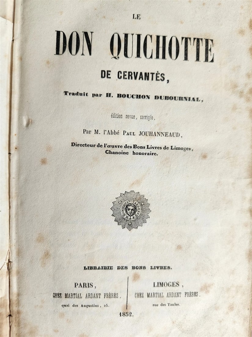 1852 LE DON QUICHOTTE de Cervantes by Paul Jouhanneaud antique ILLUSTRATED - 3