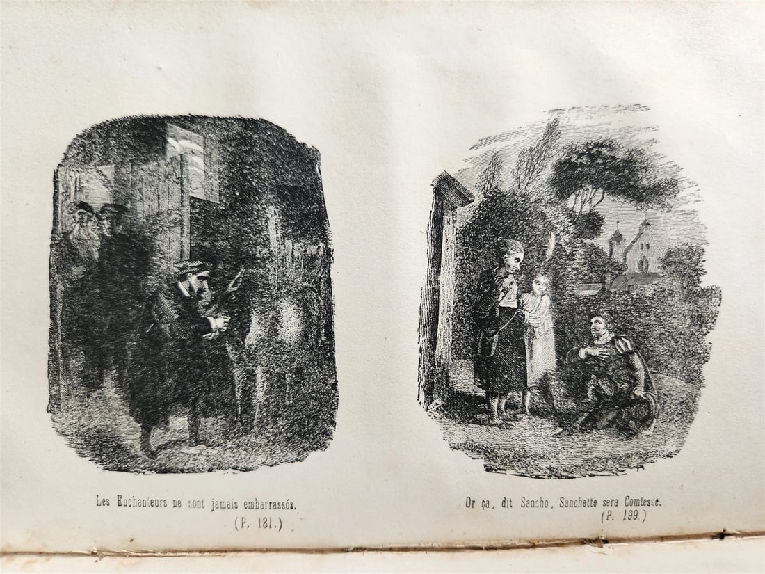 1852 LE DON QUICHOTTE de Cervantes by Paul Jouhanneaud antique ILLUSTRATED - 5