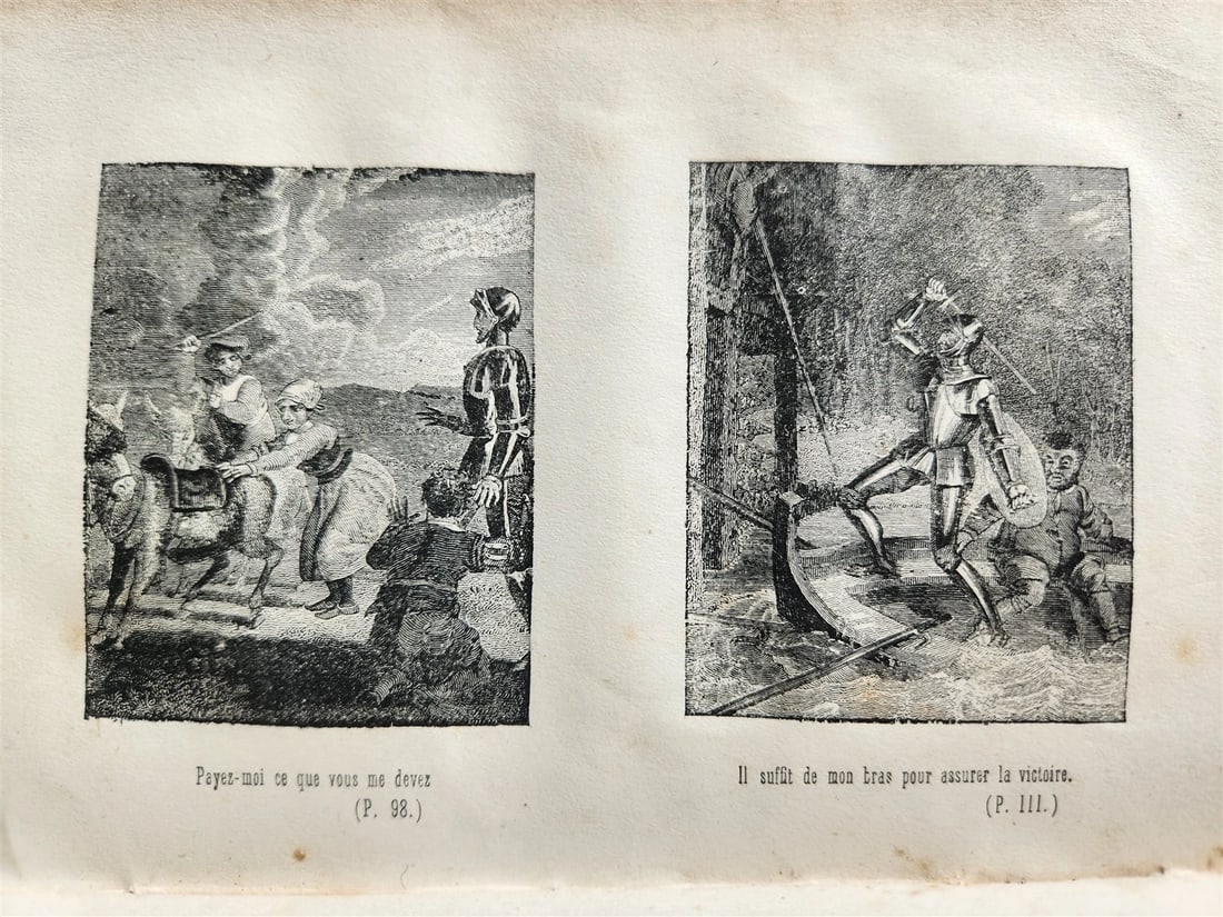 1852 LE DON QUICHOTTE de Cervantes by Paul Jouhanneaud antique ILLUSTRATED - 7
