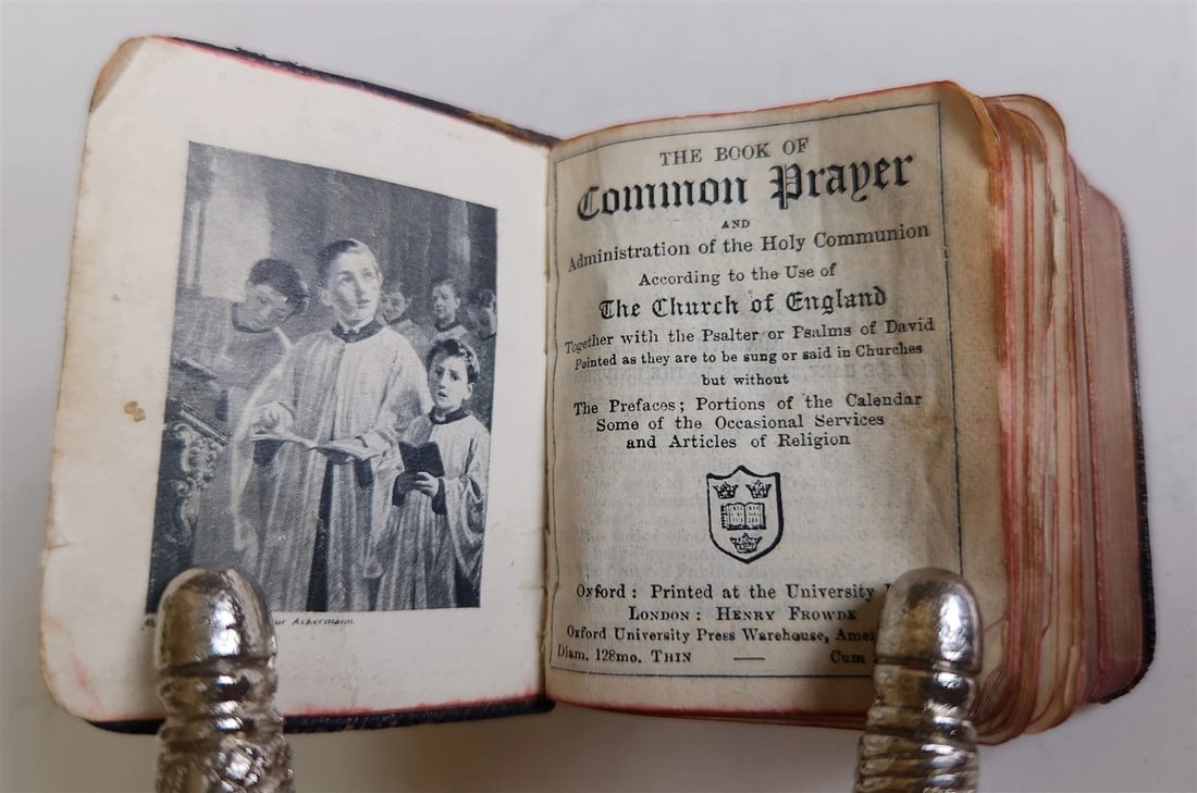 1870s MINIATURE BOOK of COMMON PRAYER in ENGLISH antique - 6