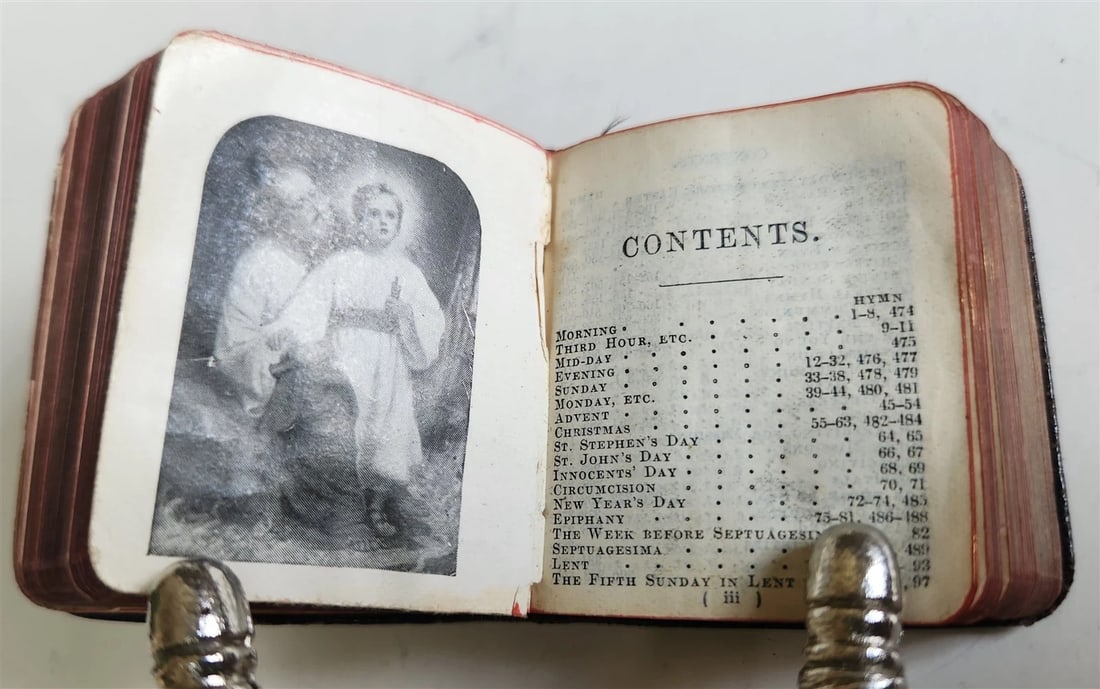 1870s MINIATURE BOOK of COMMON PRAYER in ENGLISH antique - 7