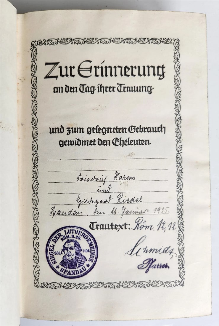 1934 BIBLE in GERMAN pre-WWII translated by MARTIN LUTHER antique - 6