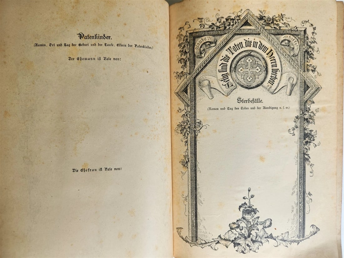 1927 BIBLE in GERMAN 2 VOLS GIFT from Duke of Braunschweig and Luneburg antique - 14