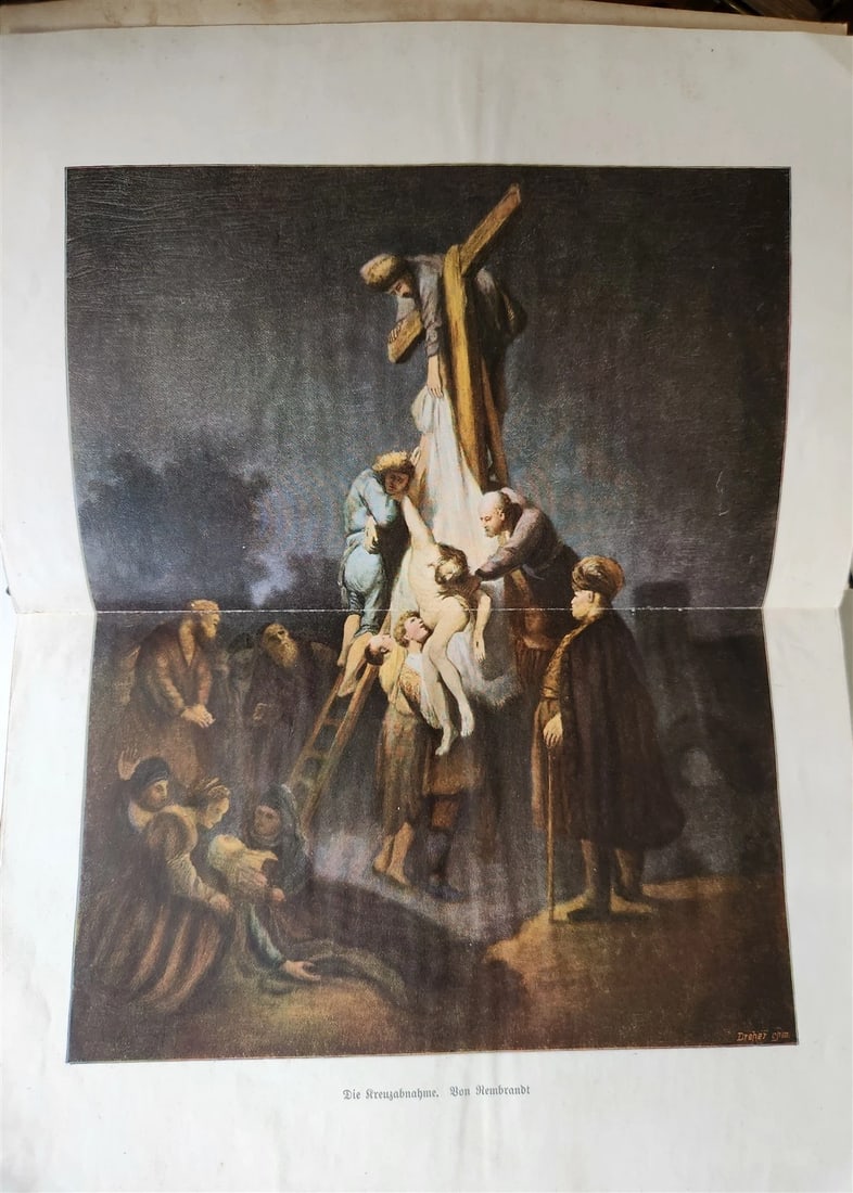 1927 BIBLE in GERMAN 2 VOLS GIFT from Duke of Braunschweig and Luneburg antique - 5