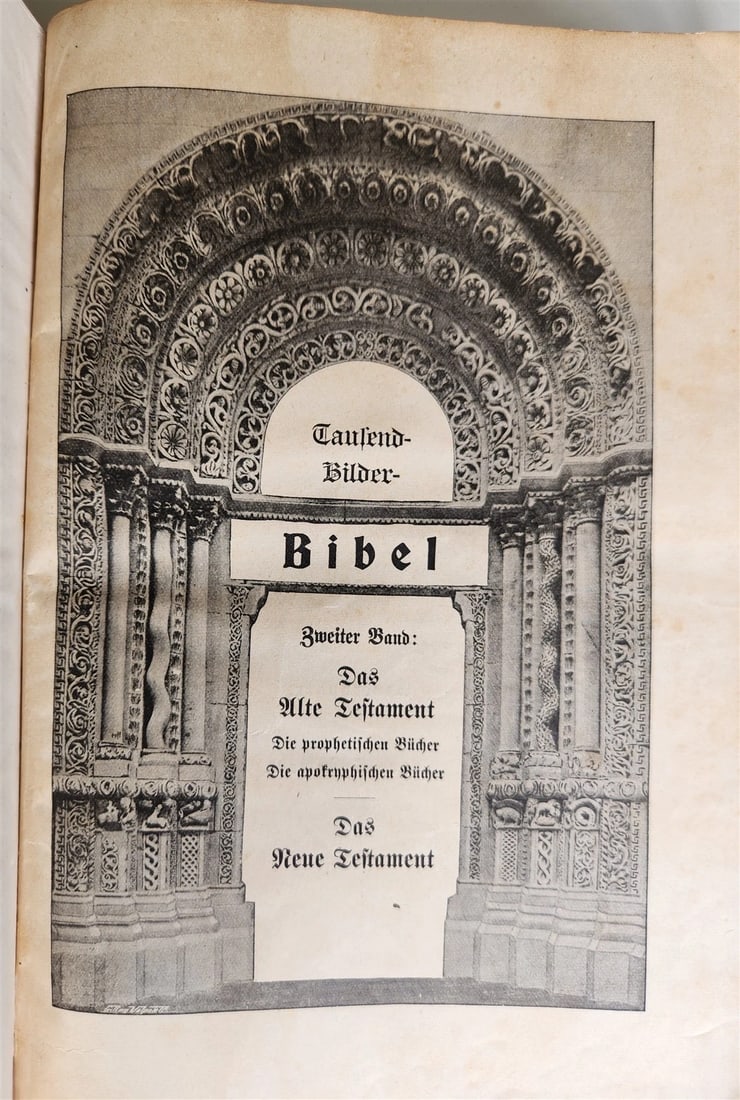 1927 BIBLE in GERMAN 2 VOLS GIFT from Duke of Braunschweig and Luneburg antique - 6