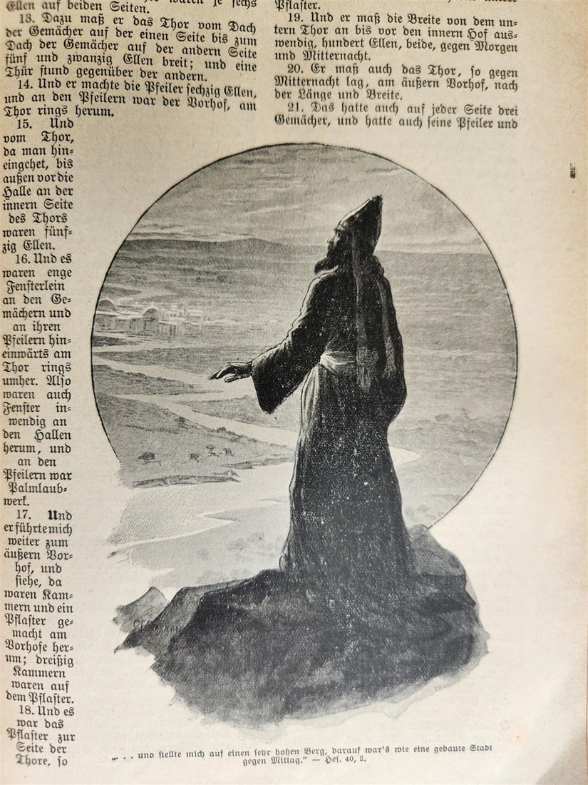 1927 BIBLE in GERMAN 2 VOLS GIFT from Duke of Braunschweig and Luneburg antique - 8